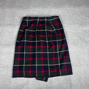 CHARTER CLUB Plaid Kilt Pleat A-line Tartan Skirt Size 4 100% Wool Scotland